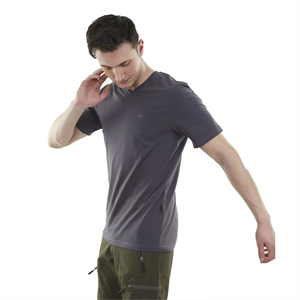 Alpinist Vortex Erkek T-Shirt Antrasit, V Yaka Tişört