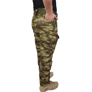 Askeri Kamuflaj Desenli 8 Cepli Su Geçirmez Soğuk ve Rüzgara Dayanıklı Softshell Pantolon