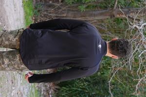 Çeyrek Fermuar Uzun Kollu Sweatshirt Siyah, Termal Sweatshirt, Esnek İç Katman Giysisi