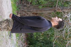 Çeyrek Fermuar Uzun Kollu Sweatshirt Siyah, Termal Sweatshirt, Esnek İç Katman Giysisi