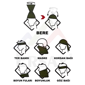 Kuru Kafa Desenli Buff, Farklı Şekillere Girebilen Balaklava Boyunluk