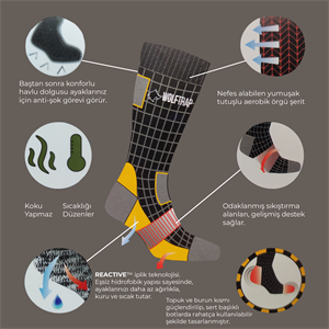 Coolmax Kumaş Kışlık Çorap Siyah