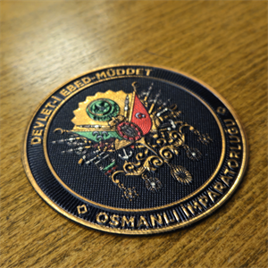 Devlet-i Ebed-Müddet 3D Kabartmalı Cırtlı Plastik Arma Patch 7.5 cm