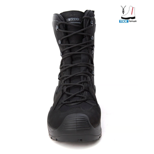 YDS ASTOR WITH ZIP BOT -SİYAH, Hakiki Ciltli Nubuk Deri, Profesyonel Fermuarlı Askeri Taktik Bot