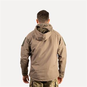 Haki Softshell Mont 2036 Kapüşonlu 5 Cepli Su ve Rüzgar Geçirmez Mont