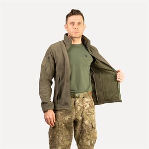 Tam Fermuarlı Taktik Polar Ceket 2011 Haki 5 Cepli Outdoor Polar