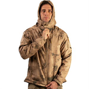 Jandarma Kamuflaj Softshell Mont 2036 5 Cepli Çöl Kamuflaj Mont