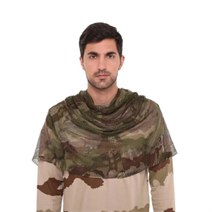 Kamuflaj Kare Fileli Askeri Şal, Fileli Puşi, Gizlenme Ağı Tactical File Puşi - Poşi