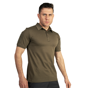 KAPAN Polo Yaka 2 Cepli Kısa Kollu Taktik T-Shirt Haki