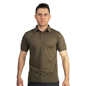 KAPAN Polo Yaka 2 Cepli Kısa Kollu Taktik T-Shirt Haki