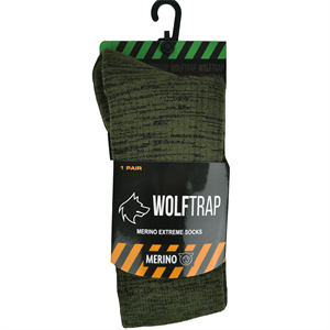 Merino Yünlü Kışlık Çorap Haki