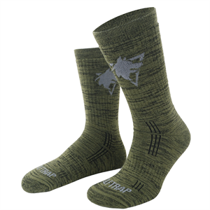 Merino Yünlü Kışlık Çorap Haki