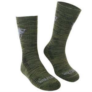 Merino Yünlü Kışlık Çorap Haki