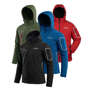 METAM İçi Polarlı Softshell Mont Kırmızı, 5 Cepli Kapüşonlu Mont