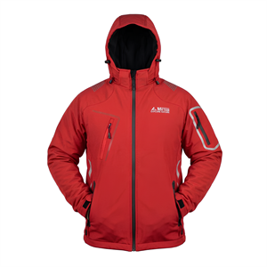 METAM İçi Polarlı Softshell Mont Kırmızı, 5 Cepli Kapüşonlu Mont