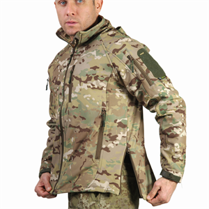 Multicam Kamuflaj Desenli 5 Cepli Softshell Soğuk Geçirmez Mont