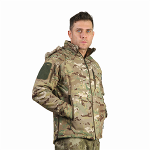 Multicam Kamuflaj Desenli 5 Cepli Softshell Soğuk Geçirmez Mont