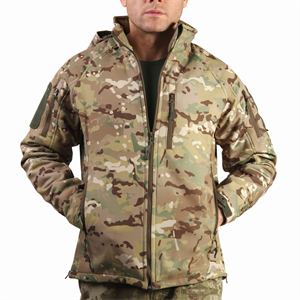 Multicam Kamuflaj Softshell Mont, 5 Cepli Soğuğa Dayanıklı Mont
