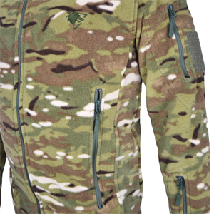 Multicam Kamuflaj Desenli 5 Cepli Polar Ceket, Soğuktan Koruyan Polar Mont