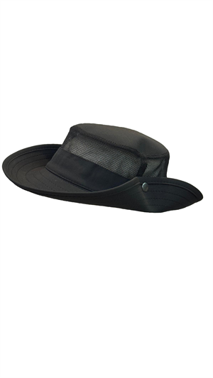 Şimşekoğlu Fileli İpli Yazlık Siyah Fötr Şapka