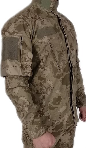 Yeni Tip Askeri Kamuflaj Uzun Kollu Gömlek Kışlık