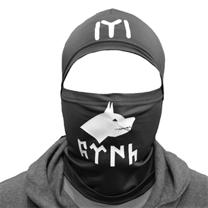 Türk Yazılı Kar Maskesi, Kurt Logolu Balaklava Maske, Göktürkçe Türk Yazılı Maske Siyah, Kask Altı Maske