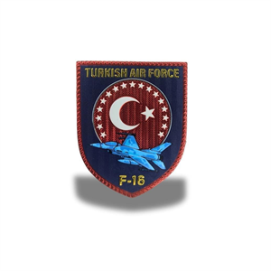 Turkish Air Force F-16 Plastik Arkası Cırtlı Arma Patch
