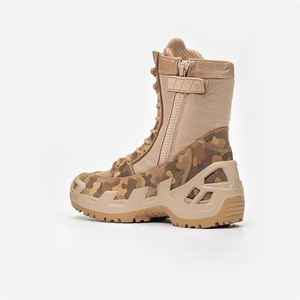 V-Clutch 1092 Fermuarlı Kamuflaj Bej Nubuk Bot, Nefes Alabilir Kamuflaj Bot