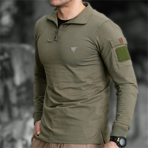 IRAZ Balıkçı Yaka Uzun Kollu Taktik T-Shirt Haki