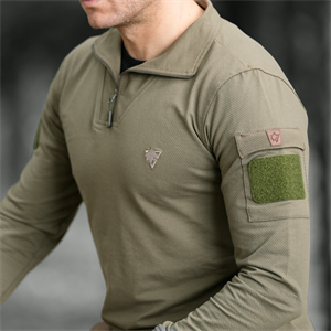 IRAZ Balıkçı Yaka Uzun Kollu Taktik T-Shirt Haki