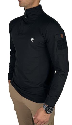 Wolftrap Iraz Balıkçı Yaka Uzun Kollu Taktik T-Shirt Siyah