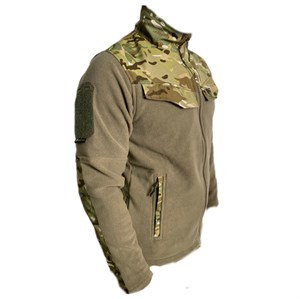 Multicam Kamuflaj Desenli 5 Cepli Polar Ceket, Soğuktan Koruyan Polar Mont