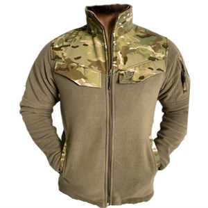 Multicam Kamuflaj Desenli 5 Cepli Polar Ceket, Soğuktan Koruyan Polar Mont