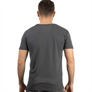 FUR Erkek Antrasit Basic Tişört - Kısa Kollu Bisiklet Yaka Regular Fit