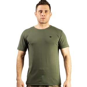 FUR Erkek Haki Basic Tişört - Kısa Kollu Bisiklet Yaka Regular Fit