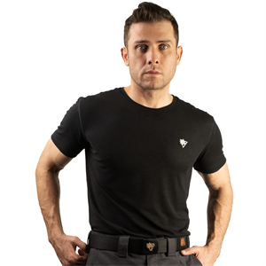 FUR Erkek Siyah Basic Tişört - Kısa Kollu Bisiklet Yaka Regular Fit