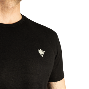 FUR Erkek Siyah Basic Tişört - Kısa Kollu Bisiklet Yaka Regular Fit