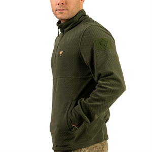 YALAZ Balıkçı Yaka Haki Taktik Polar Kazak