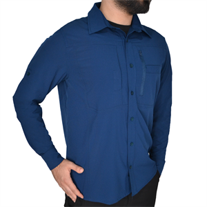 Wolftrap Uzun Kollu 4 Mevsim Parlement Mavisi Taktik Gömlek