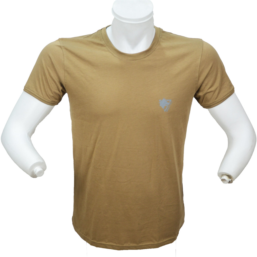 %100 Pamuk Bej Kısa Kollu Tişört, Bisiklet Yaka Rahat T-Shirt | Taktik Tişört Modelleri Ve Fiyatları | Şimşekoğlu Askeri Malzeme