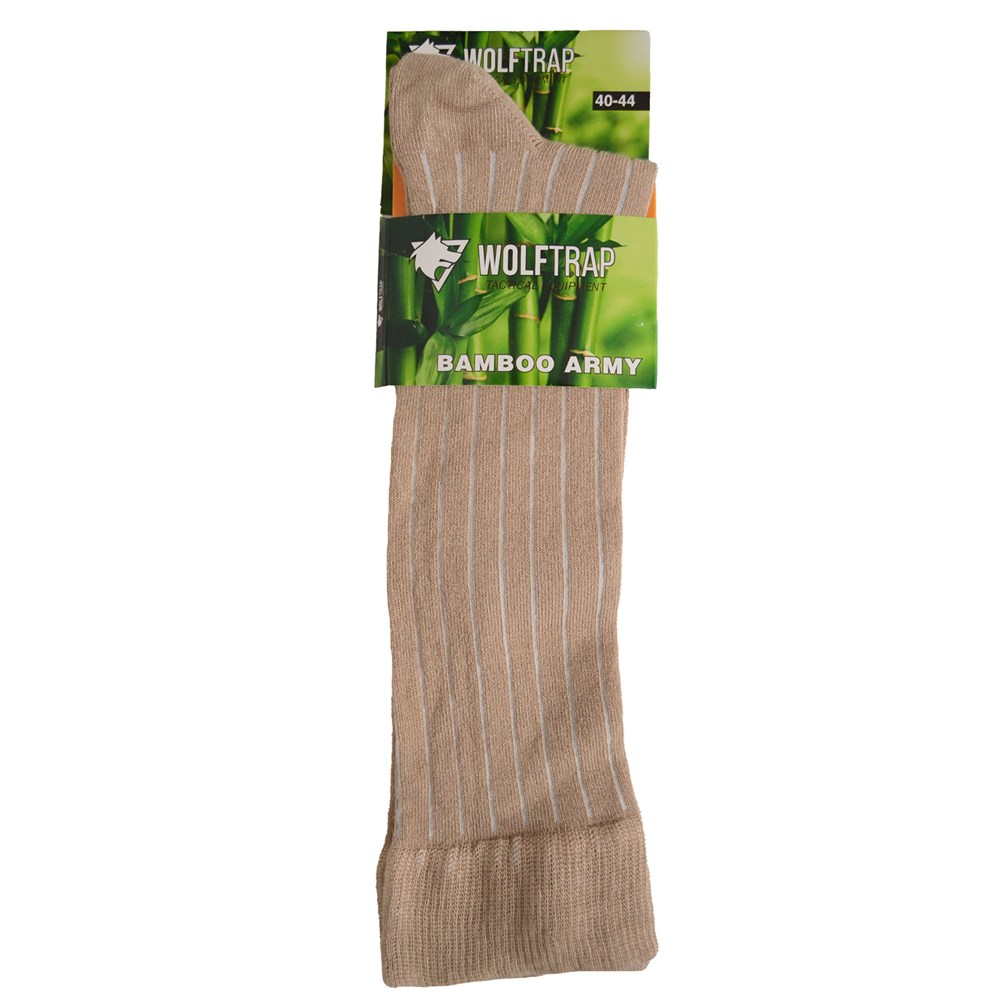 6'lı Bambu Askeri Yazlık Çorap Kum Rengi