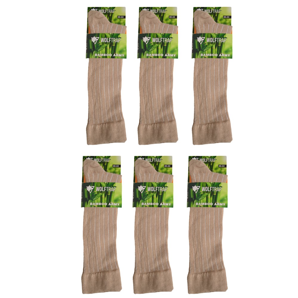 6'lı Yazlık Askeri Bambu Çorap Seti, Bambu Çorap Bej Rengi | Asker Çorapları  | Şimşekoğlu Askeri Malzeme