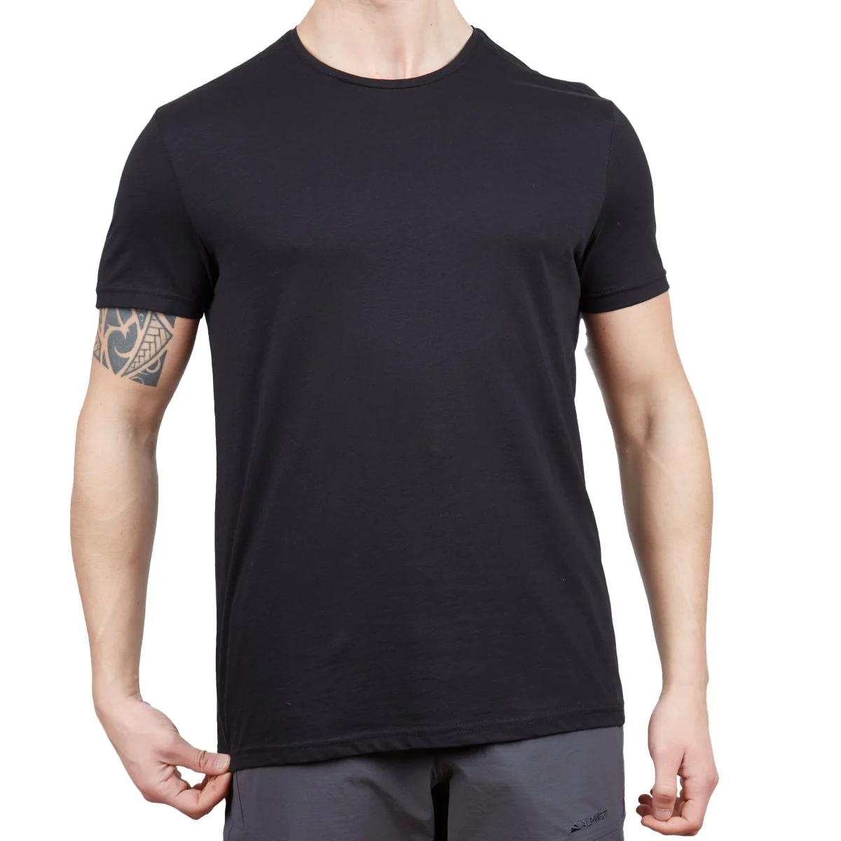 Alpinist Yazlık Kısa Kol Siyah Basic Tshirt | Yazlık Basic Tshirt | Wolftrap Tactical