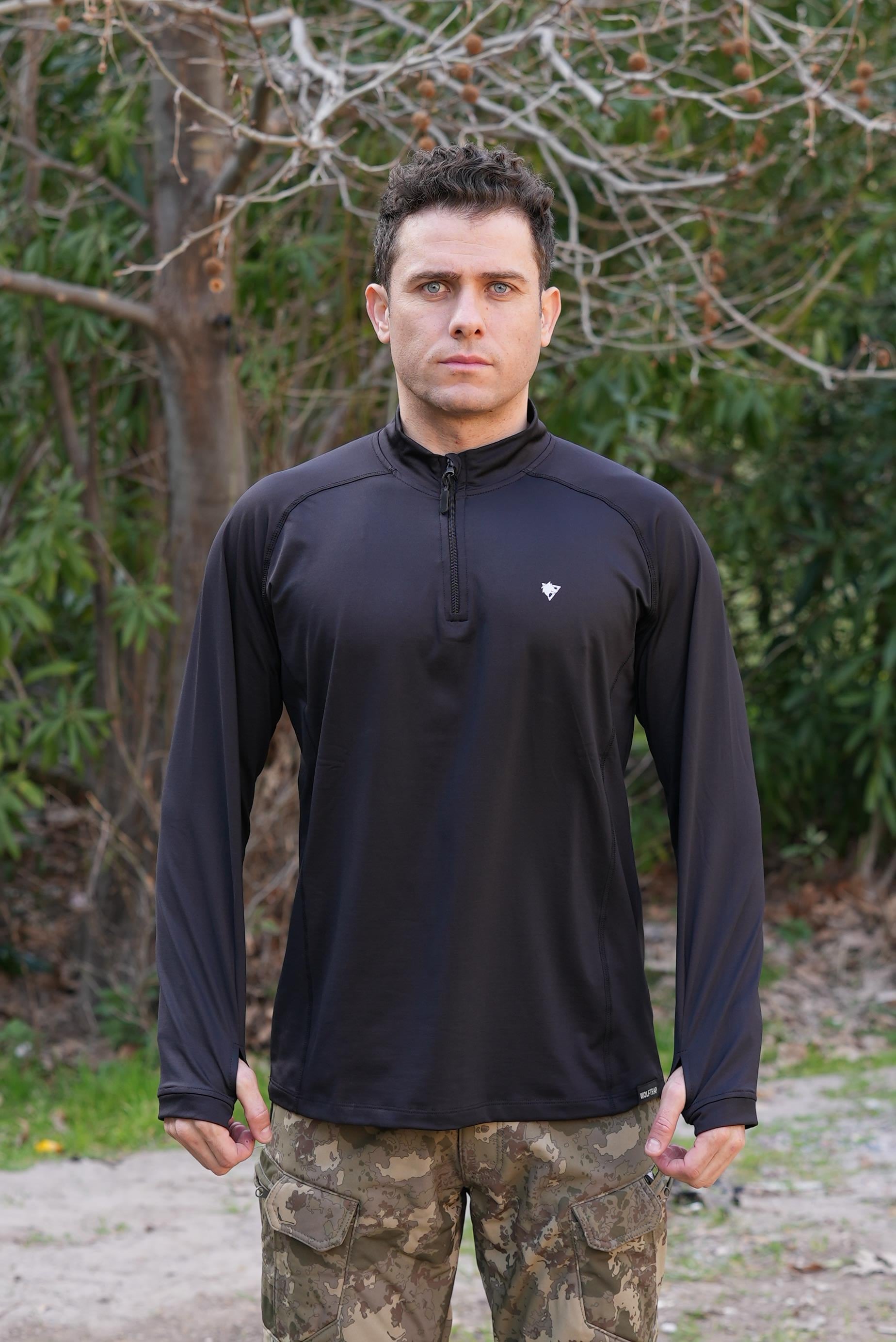 Çeyrek Fermuar Uzun Kollu Sweatshirt Siyah, Termal Sweatshirt, Esnek İç Katman Giysisi | Sweatshirt Modelleri Ve Fiyatları