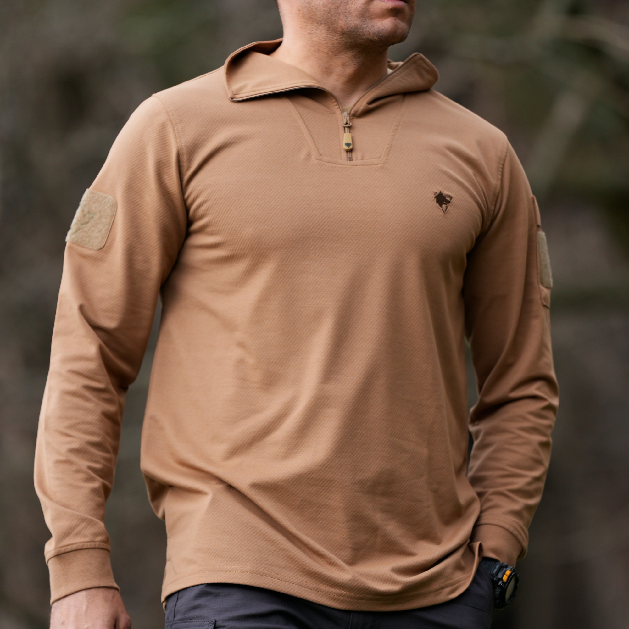 Wolftrap Iraz Balıkçı Yaka Uzun Kollu Taktik T-Shirt Bej | Taktik Tişört Modelleri ve Fiyatları