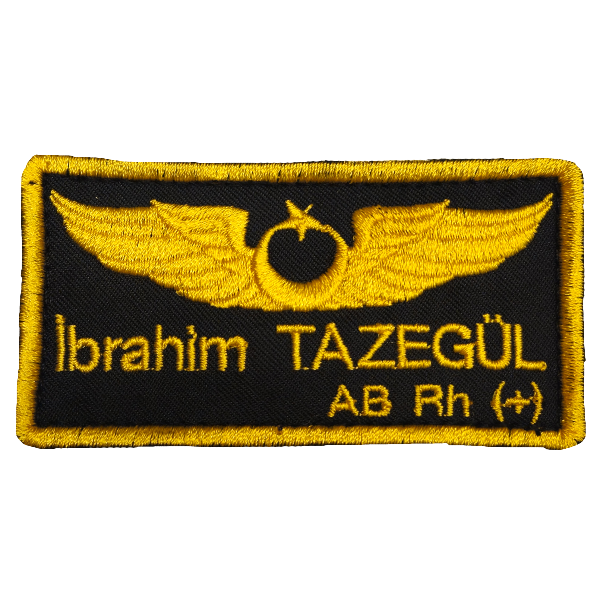 İsme Özel Siyah Zemin Pilot Brövesi Nakış Peç Patch - Pilot Brövesi | Şimşekoğlu Askeri Malzeme