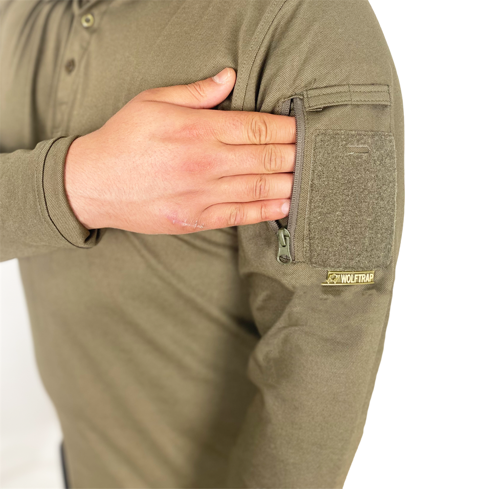 Haki Uzun Kollu Taktik Polo Yaka Tişört, 2 Cepli Uzun Kollu T-Shirt |  Taktik Tişört Modelleri Ve Fiyatları | Şimşekoğlu Askeri Malzeme