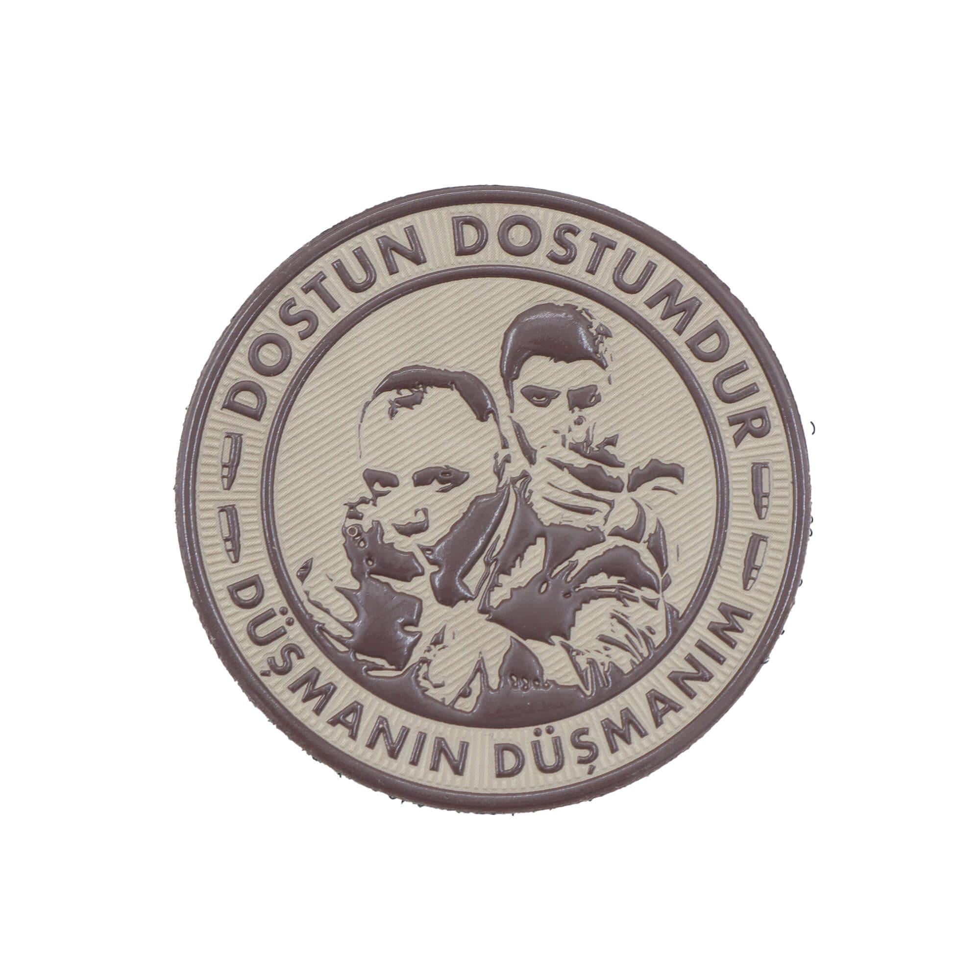 Dostun Dostumdur Düşmanın Düşmanım PVC Arma | Cırtlı Kurtlar Vadisi Patch 7 cm