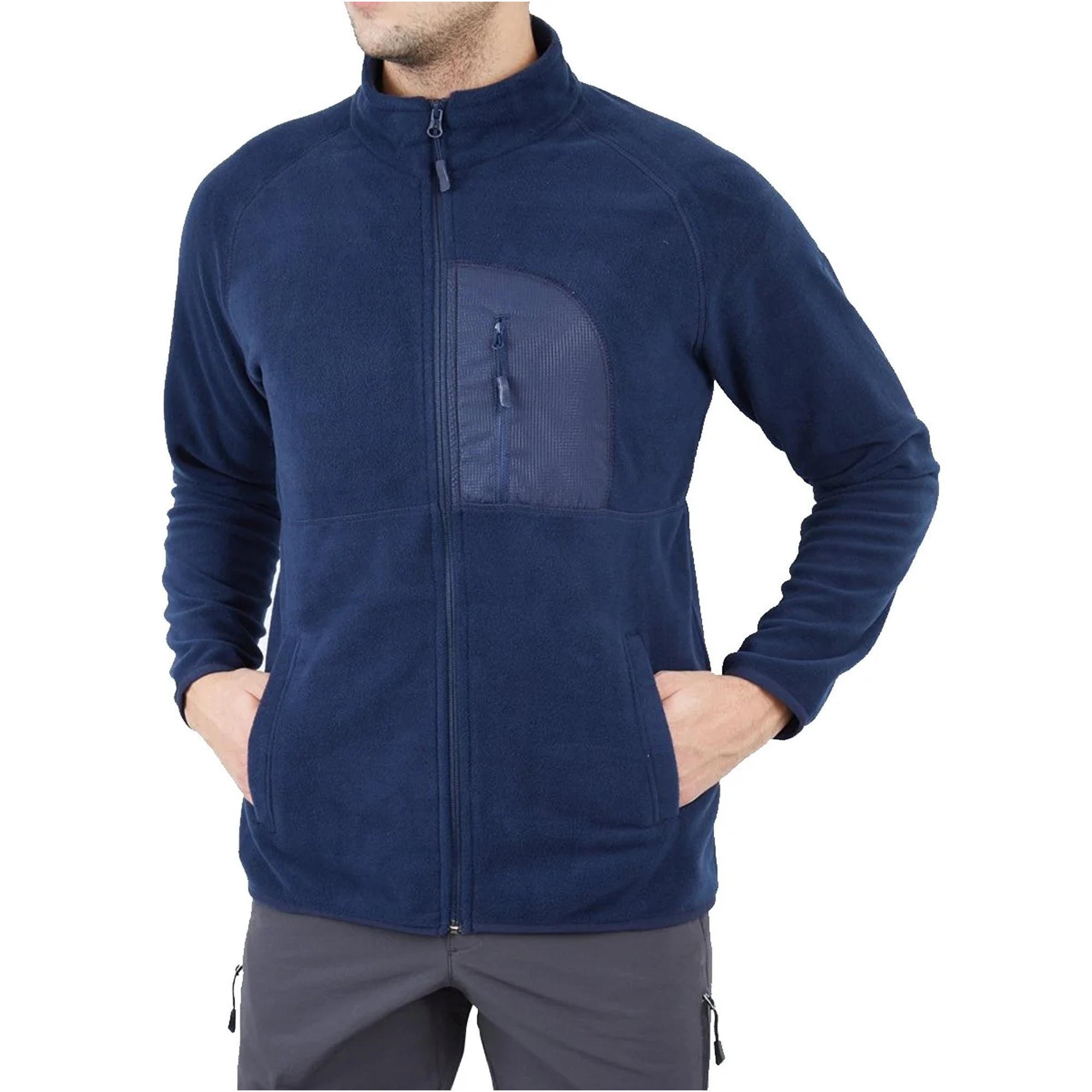 Tam Fermuarlı Polar Ceket Indigo, Sıcak Tutan Polar Ceket | Polar Ceket Modelleri Ve Fiyatları