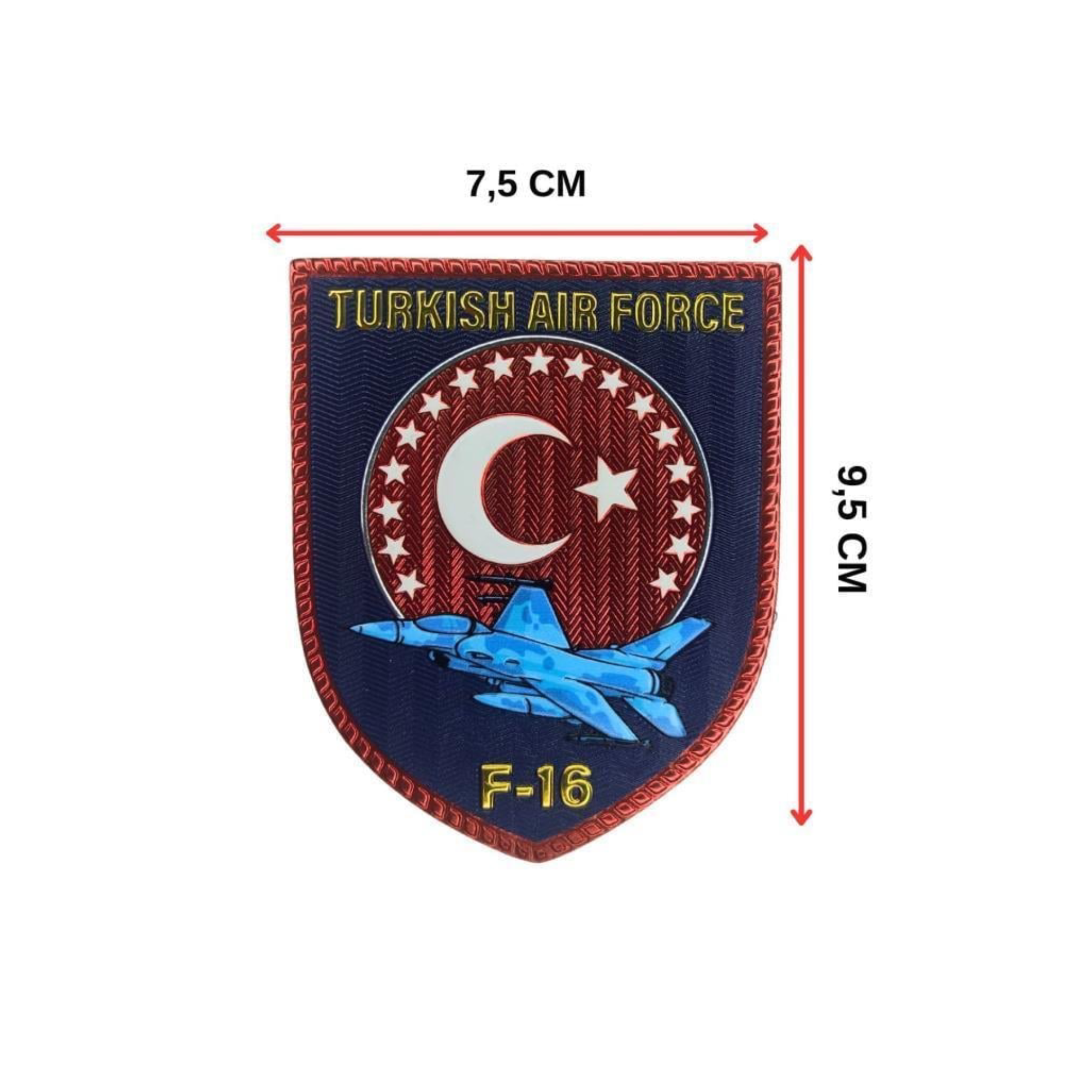 Turkish Air Force F-16 Plastik Arkası Cırtlı Arma Patch | Askeri Peç Ve Arma Modelleri - Şimşekoğlu Askeri Malzeme